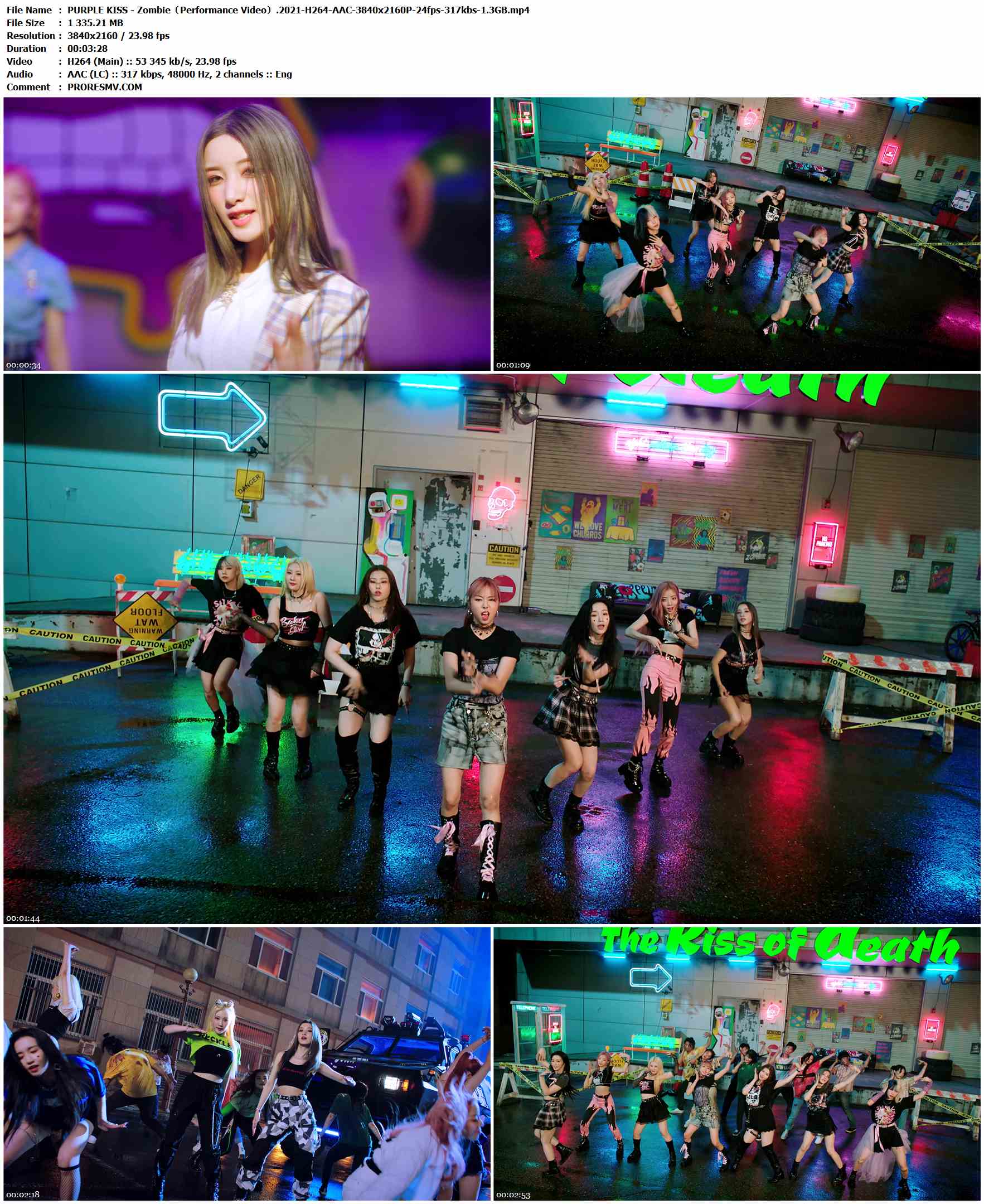 PURPLE KISS - Zombie（Performance Video）.2021-H264-AAC-3840x2160P-24fps-317kbs-1.3GB官方MV_高清MV
